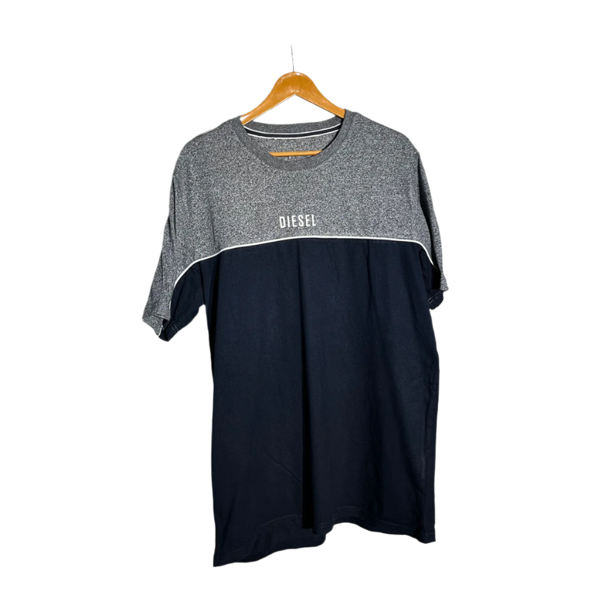Diesel Two-Tone Casual T-Shirt - Grey & Navy #011