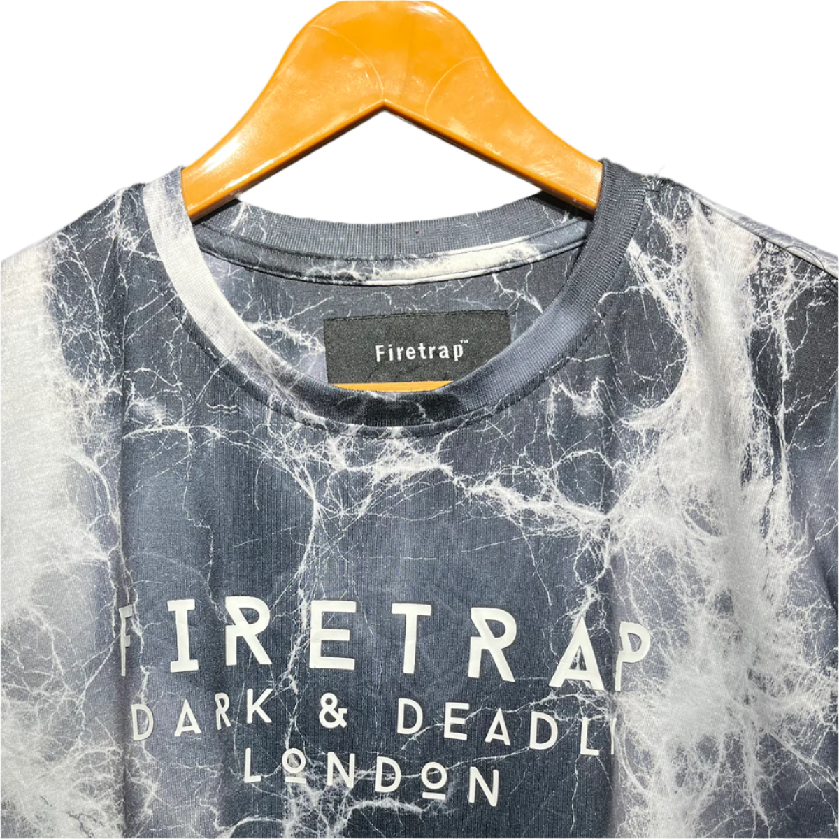 Firetrap Dark & Deadly London Graphic T-Shirt β Black & White #062