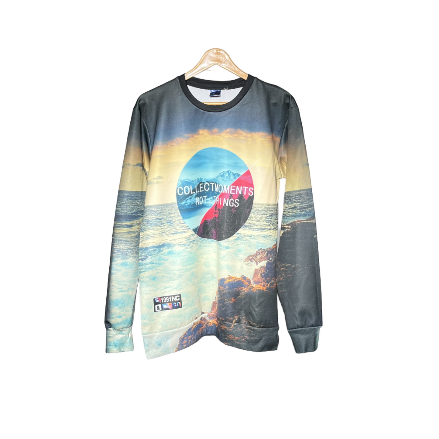 Light Green and Black Printed Men Sweatshirt #1595