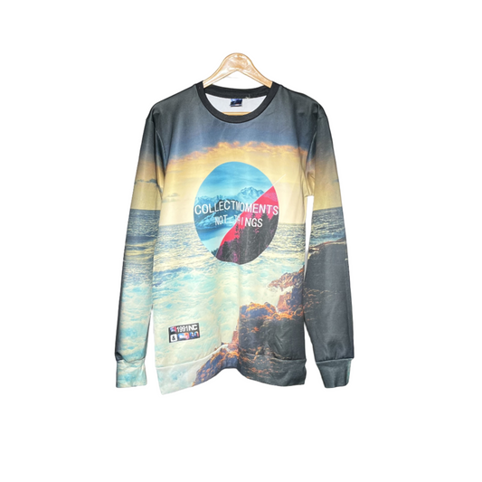 Light Green and Black Printed Men Sweatshirt #1595