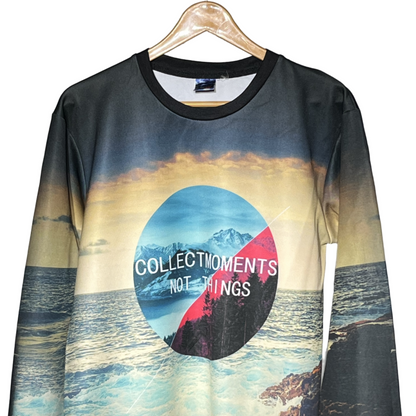 Light Green and Black Printed Men Sweatshirt #1595