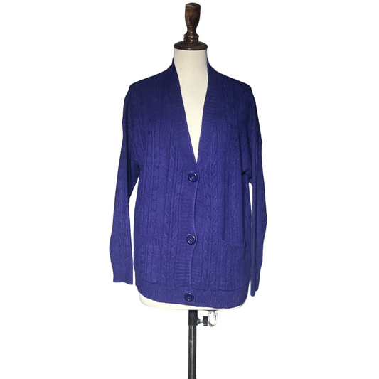 Blue Women Button Sweater #1700