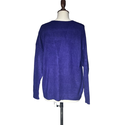 Blue Women Button Sweater #1700
