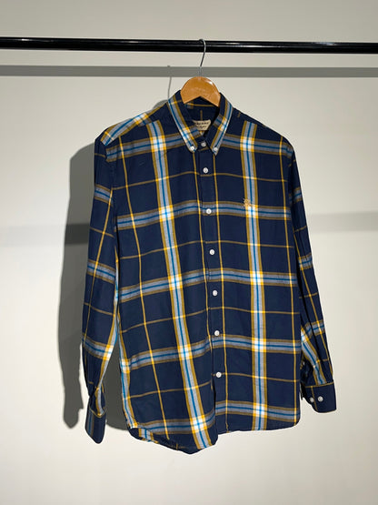 Burberry Blue & Yellow Plaid Long Sleeve Shirt #025