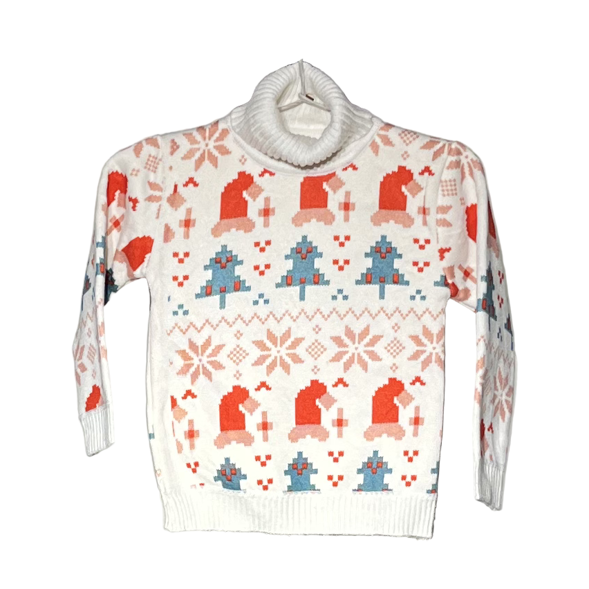 White printed Kids Winter Wear #1795