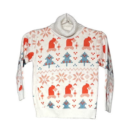 White printed Kids Winter Wear #1795