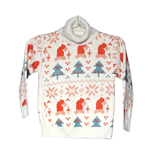 White printed Kids Winter Wear #1795