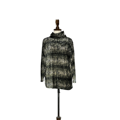 Black printed Women Sweater Blouse #1852