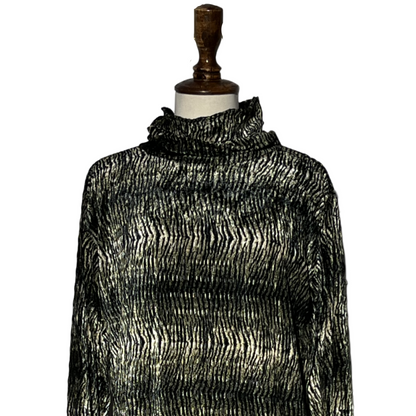 Black printed Women Sweater Blouse #1852