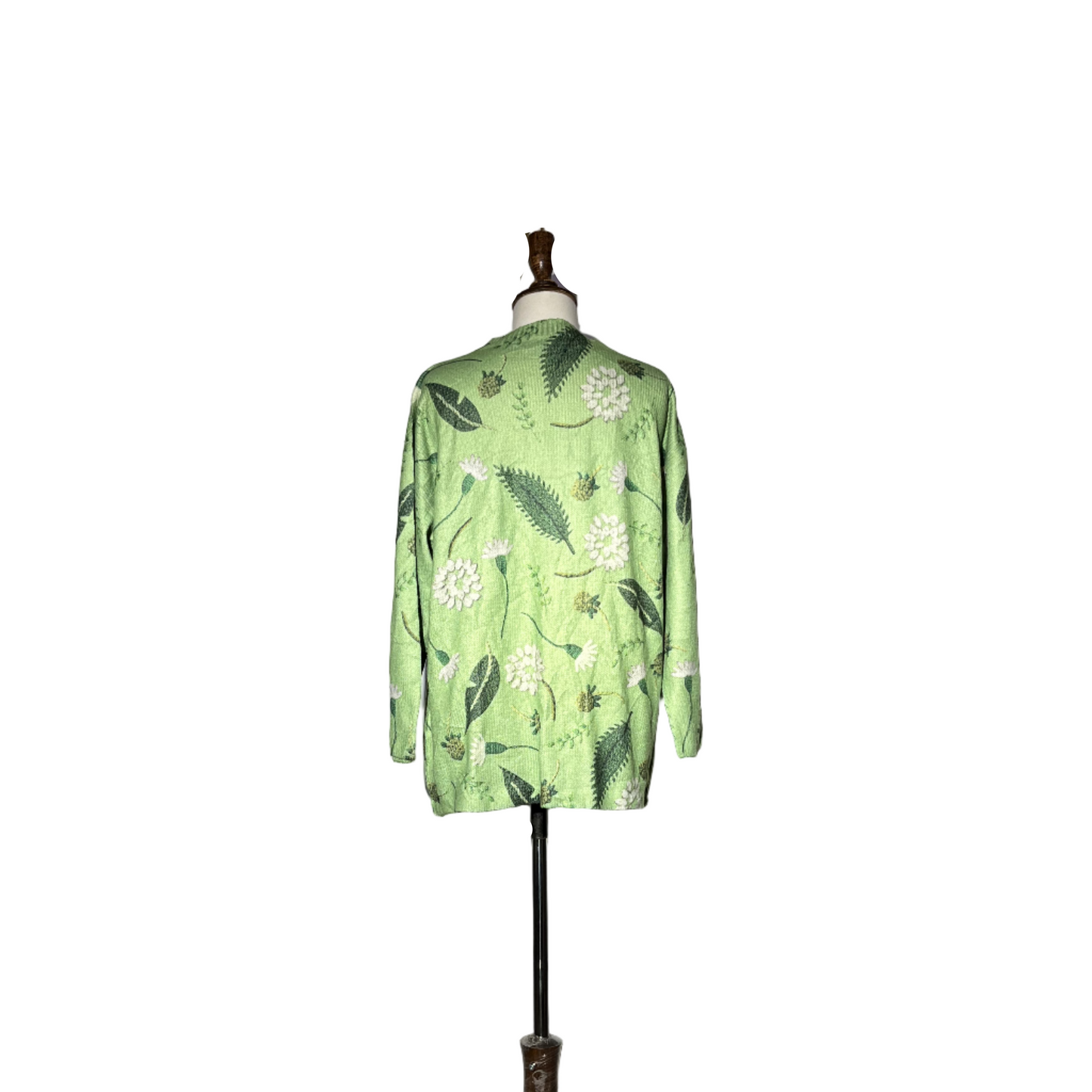 Green printed Women Sweater Blouse #1859