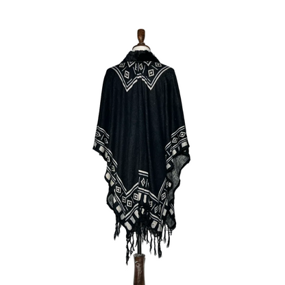 Gray and Off White Printed Women Staller #1992