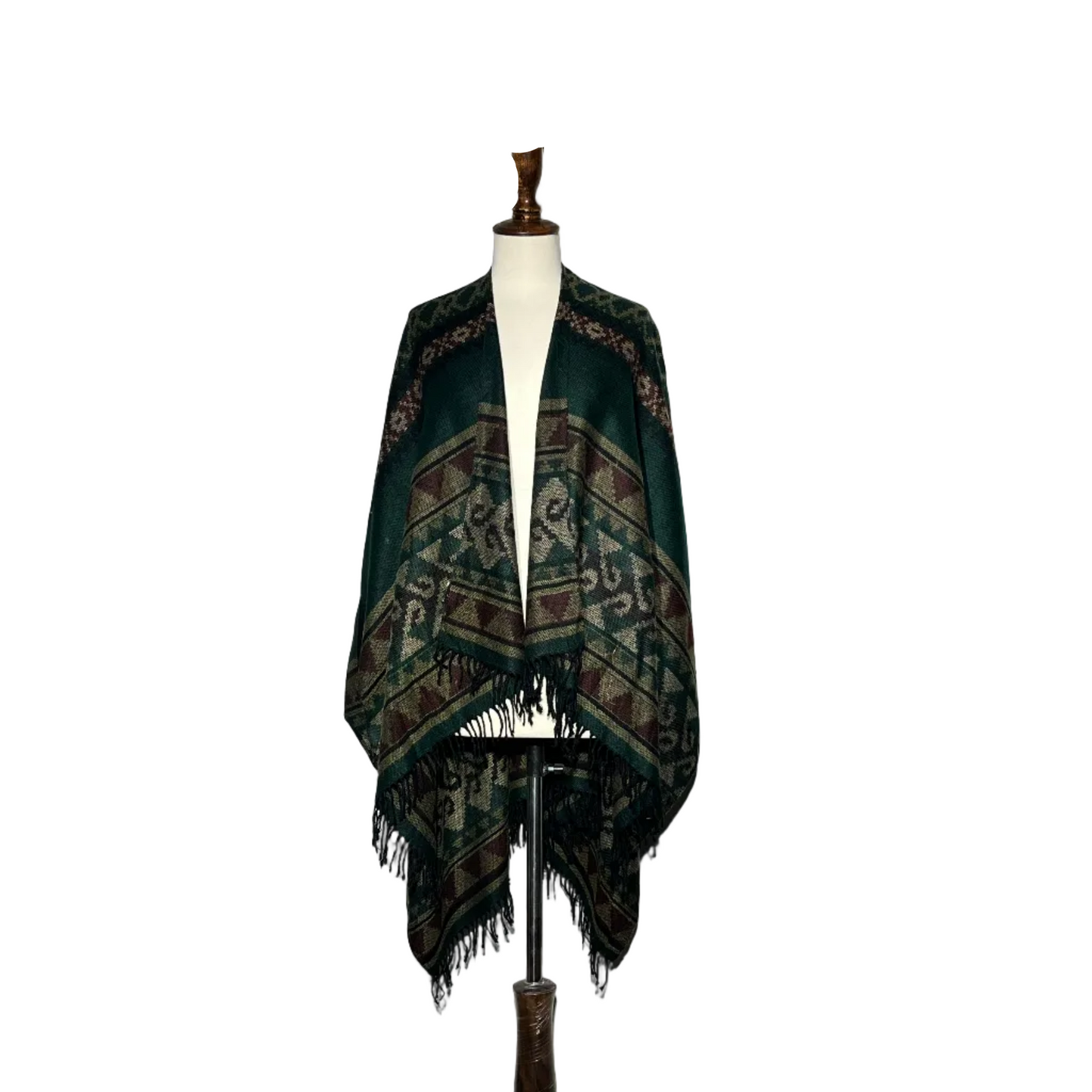 Green Black Brown Printed Women Staller #1989