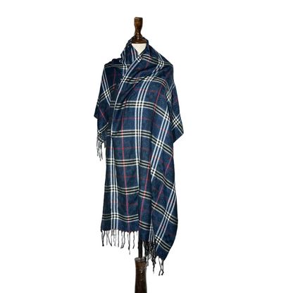Navy Blue and Black White Check Women Staller #1984