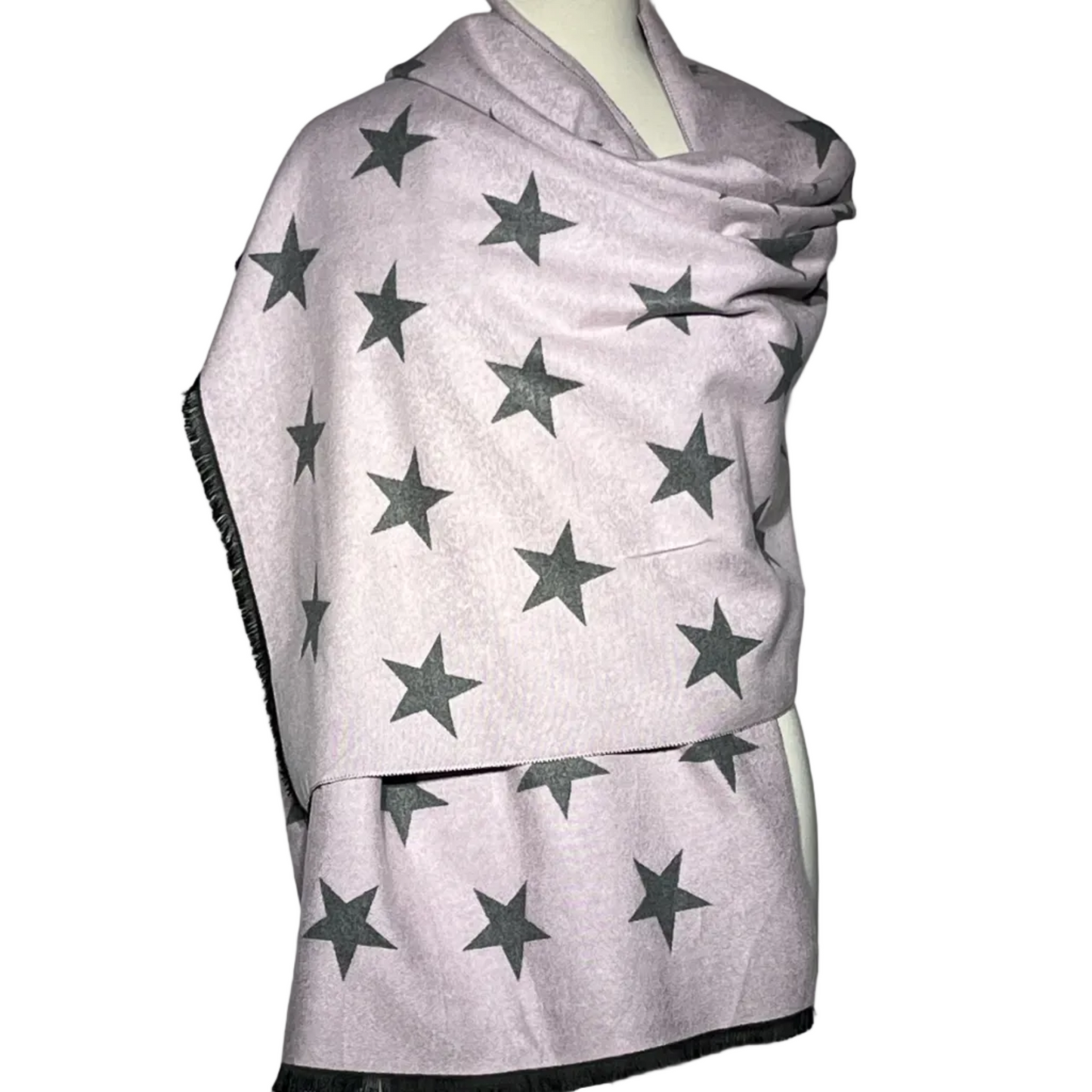 Pink and Gray Printed Women Staller #2161