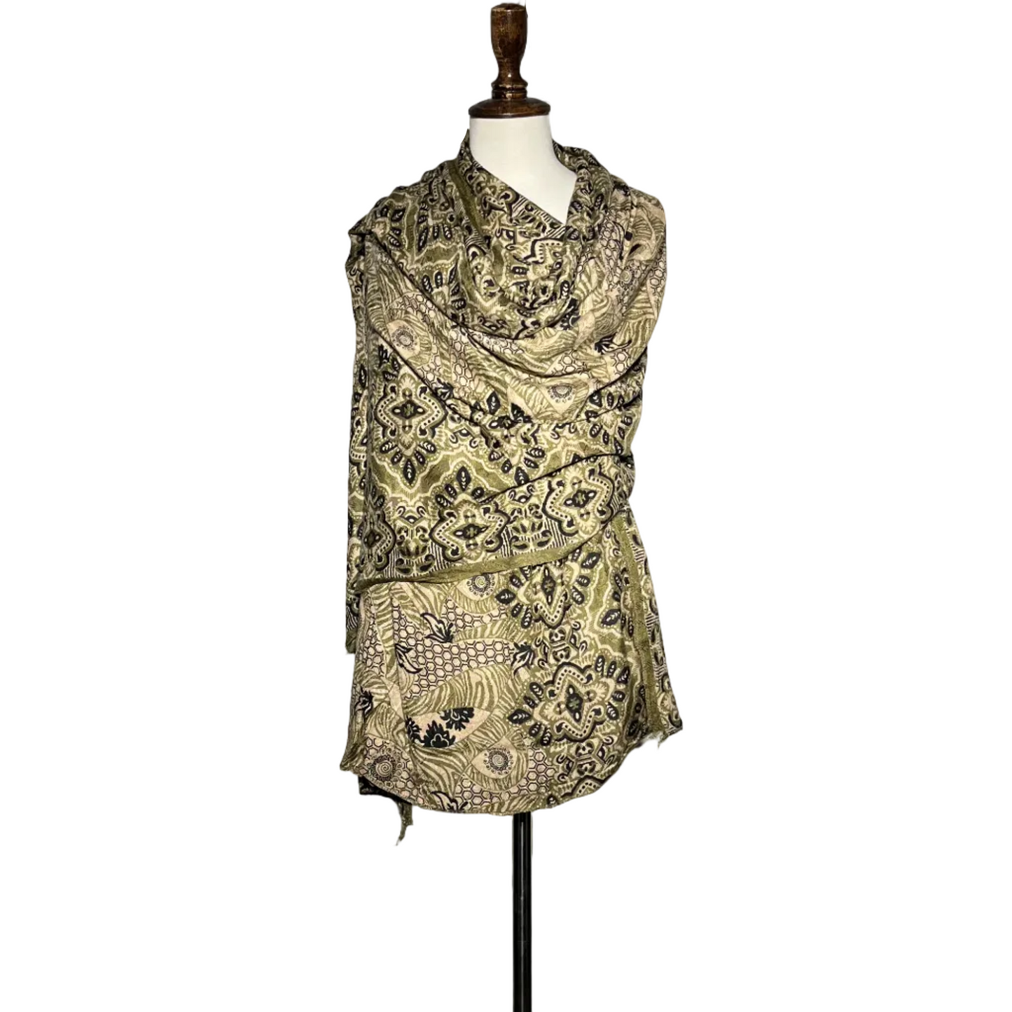 Camel and Black Printed Women Staller #2156