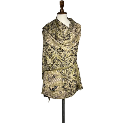 Camel and Black Printed Women Staller #2156