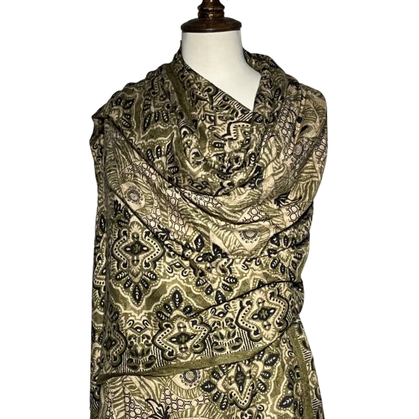 Camel and Black Printed Women Staller #2156