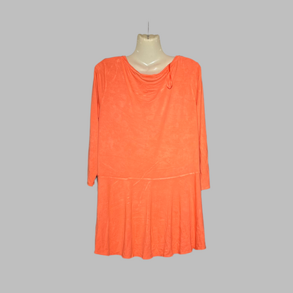 Phase Eight Women's Coral 3/4 Sleeve Tunic Top #213