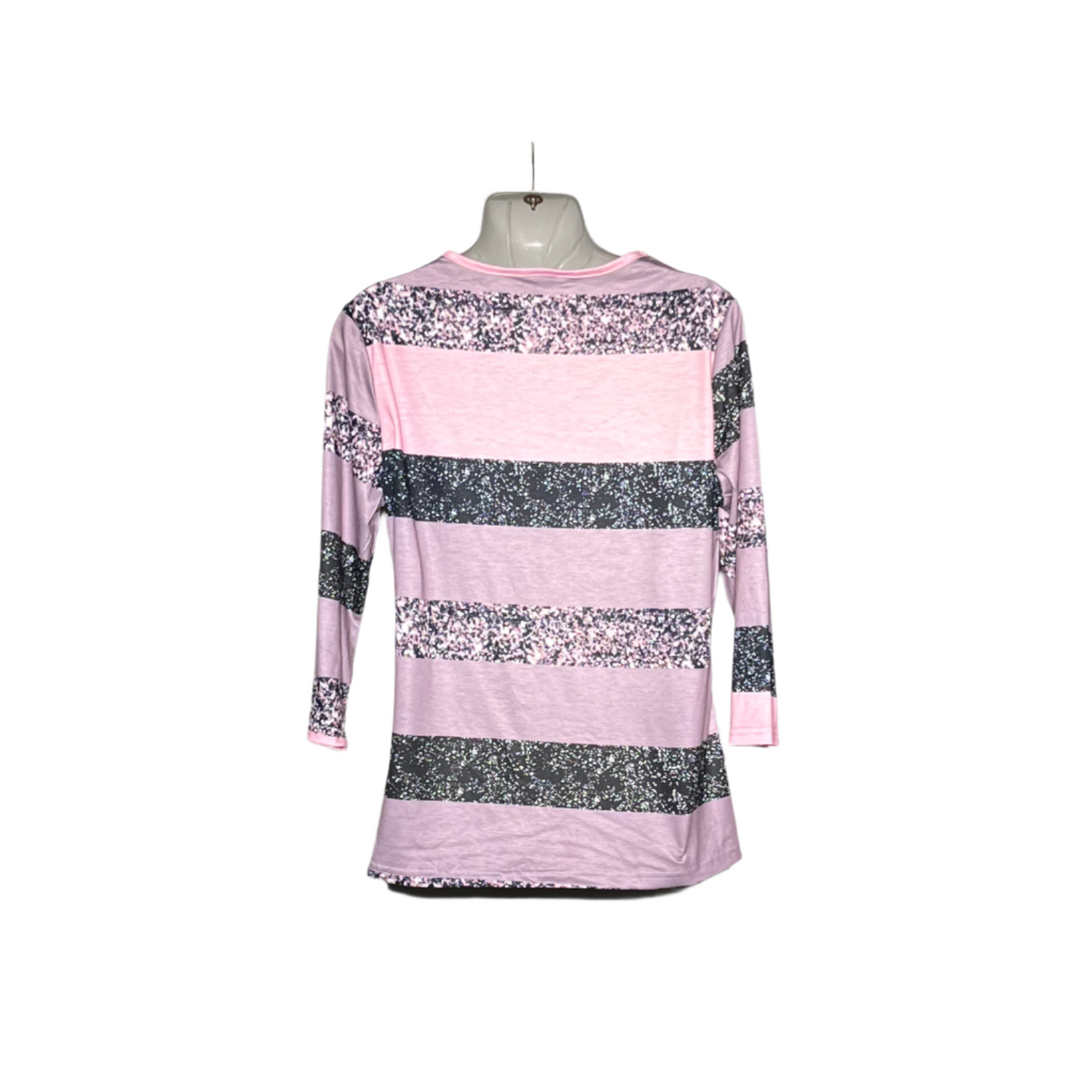 SHEIN Women's Striped Cowl Neck Button Detail Top #216
