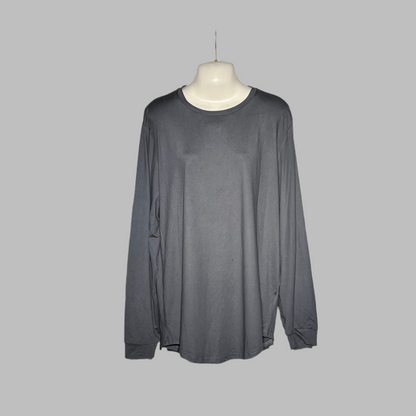 SHEIN Basic Gray Long-Sleeve T-Shirt #239