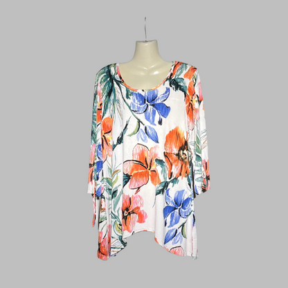 Just Elegance Women's Floral Print Top #215