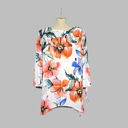 Just Elegance Women's Floral Print Top #215