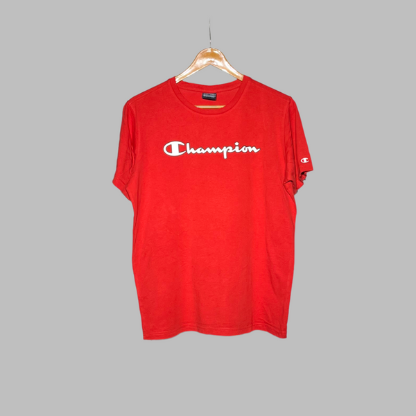 Champion Classic Red Graphic T-Shirt - Premium Quality