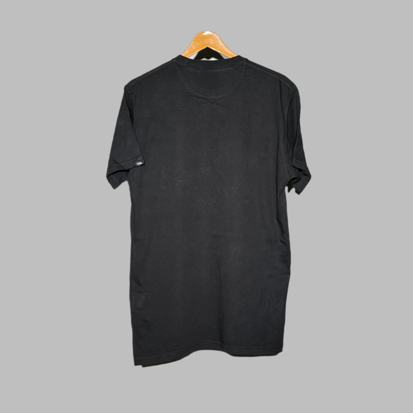 Vans Cotton Blended Black T-Shirt for Men - Medium Size