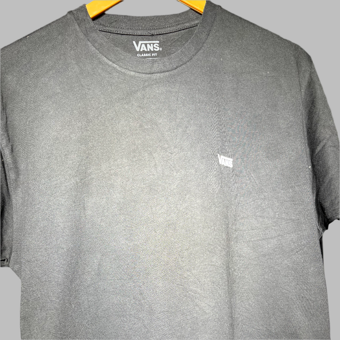 Vans Cotton Blended Black T-Shirt for Men - Medium Size