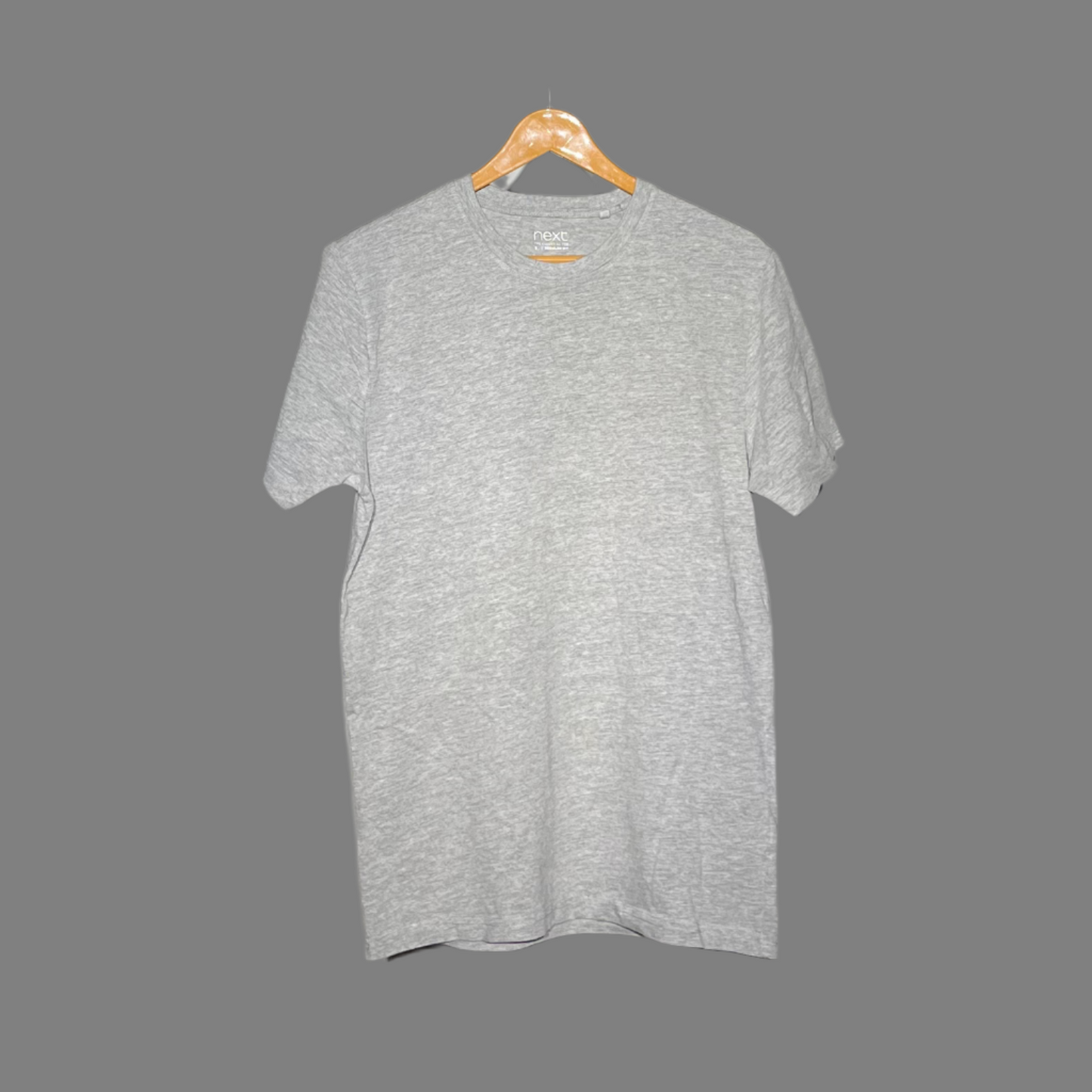 NEXT Cotton Blended Grey T-Shirt for Men - Small Size