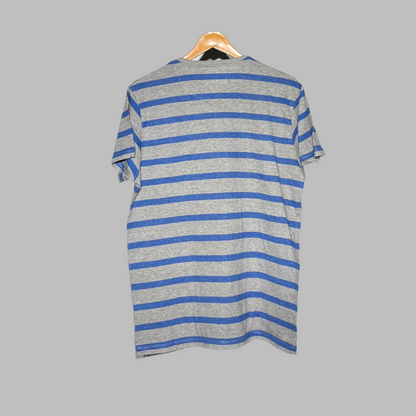 Classic Striped Cotton T-Shirt – Medium (M) – Soft, Breathable & Versatile Casual Tee