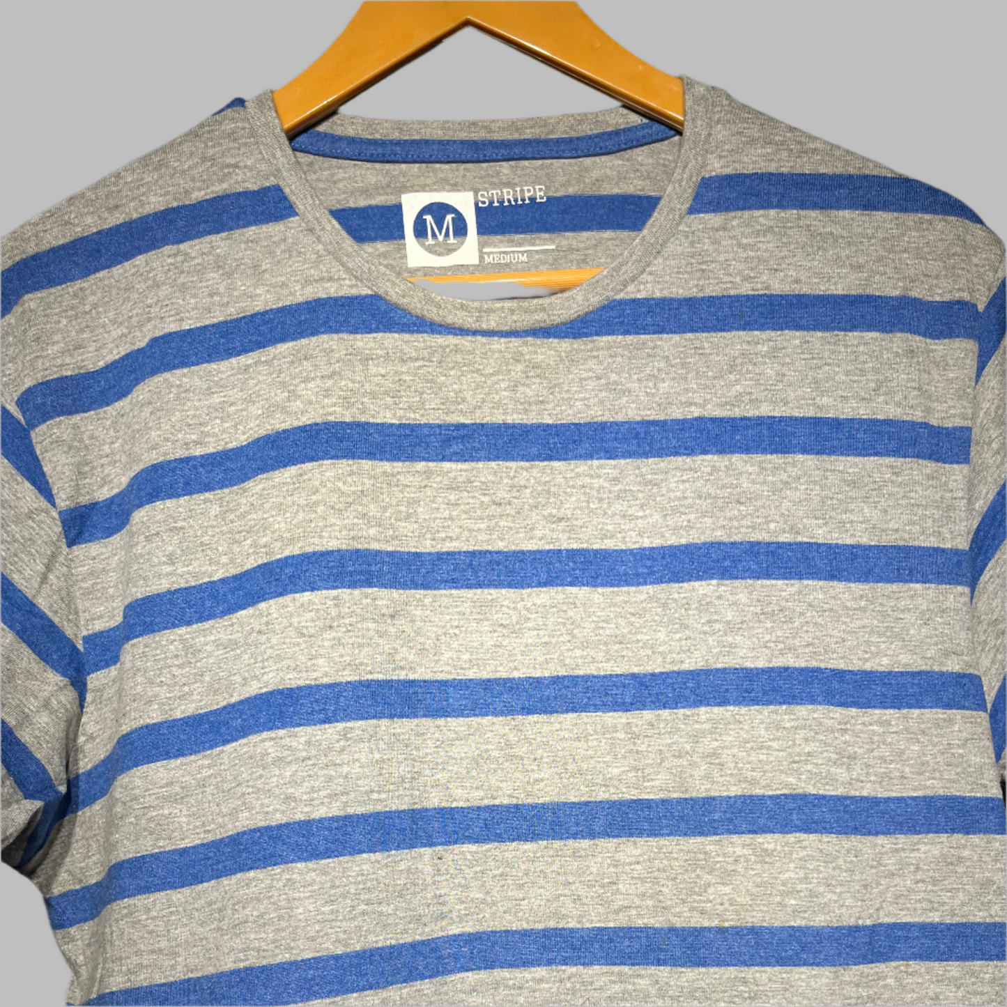 Classic Striped Cotton T-Shirt – Medium (M) – Soft, Breathable & Versatile Casual Tee
