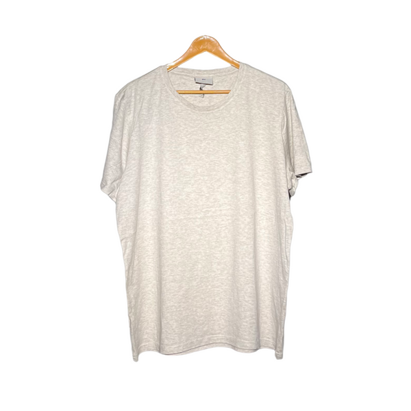 H&M Light Beige Premium Cotton Relaxed Fit T-Shirt for Men