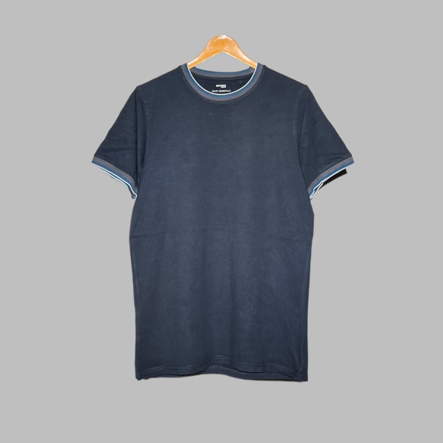 Dunnes Stores Navy Blue Casual Crew Neck T-Shirt for Men