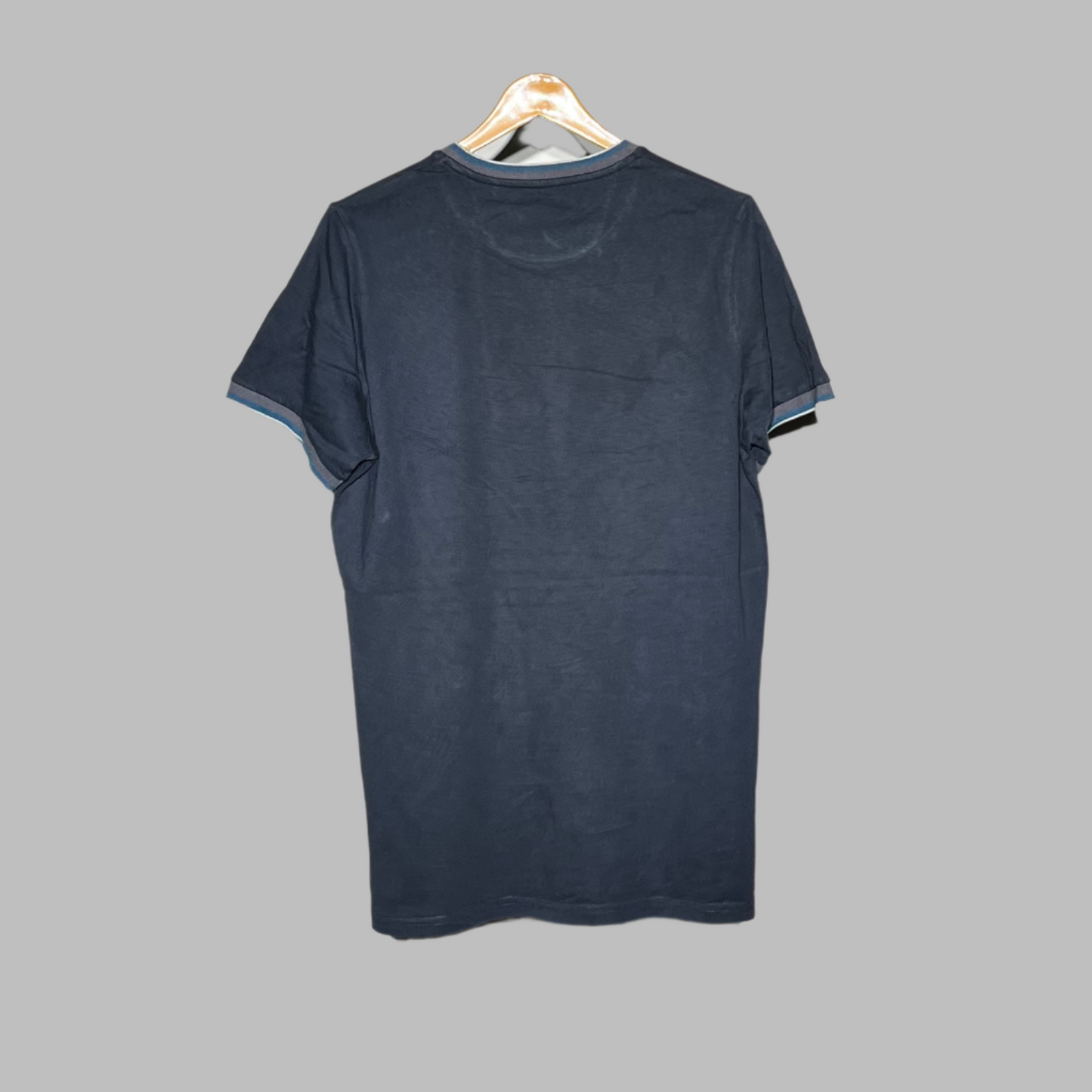 Dunnes Stores Navy Blue Casual Crew Neck T-Shirt for Men