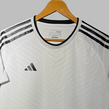 Adidas White Dry-Fit Performance T-Shirt – Classic Style, Modern Comfort.