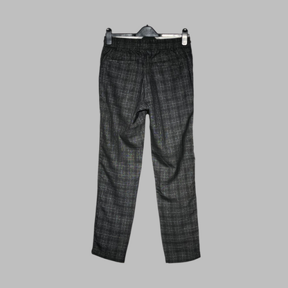 River Island Black & Grey Check Cotton Trousers #312
