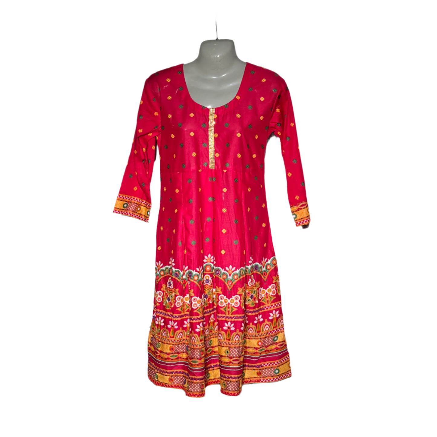 Pink frock-style kurti #625