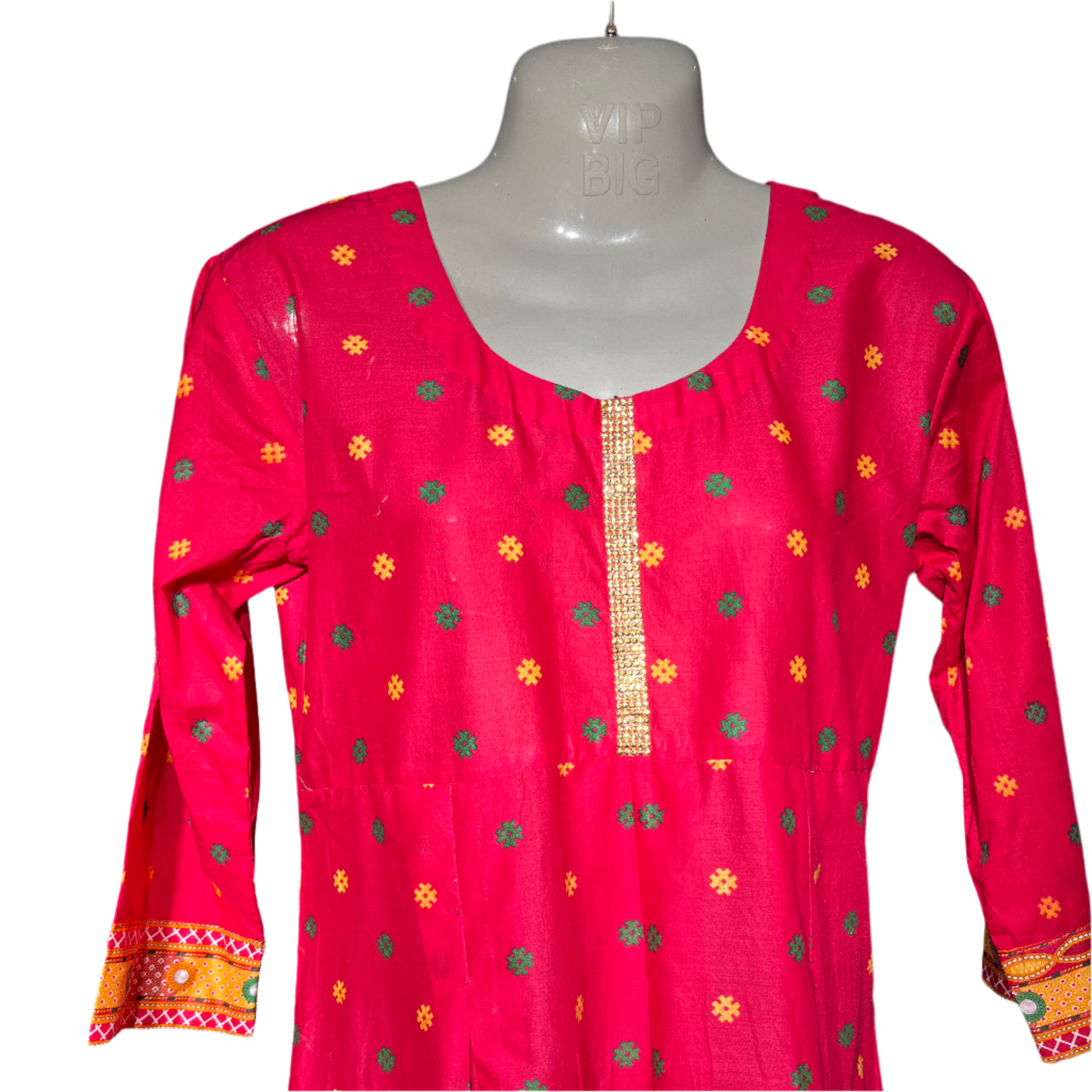 Pink frock-style kurti #625