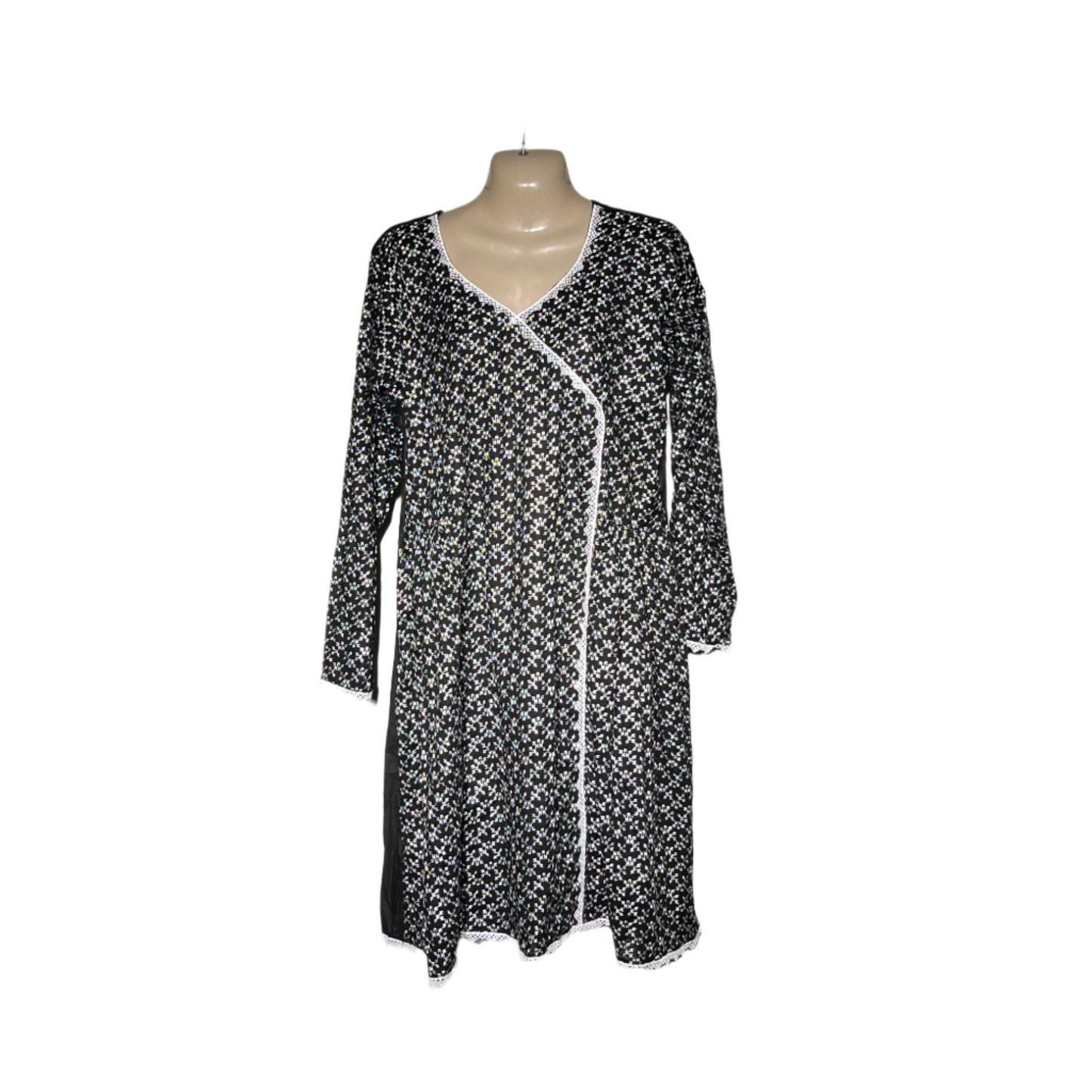Black & white embroidered kurti #647