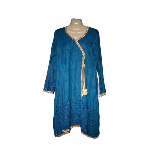Sea Green plain casual kurti #650
