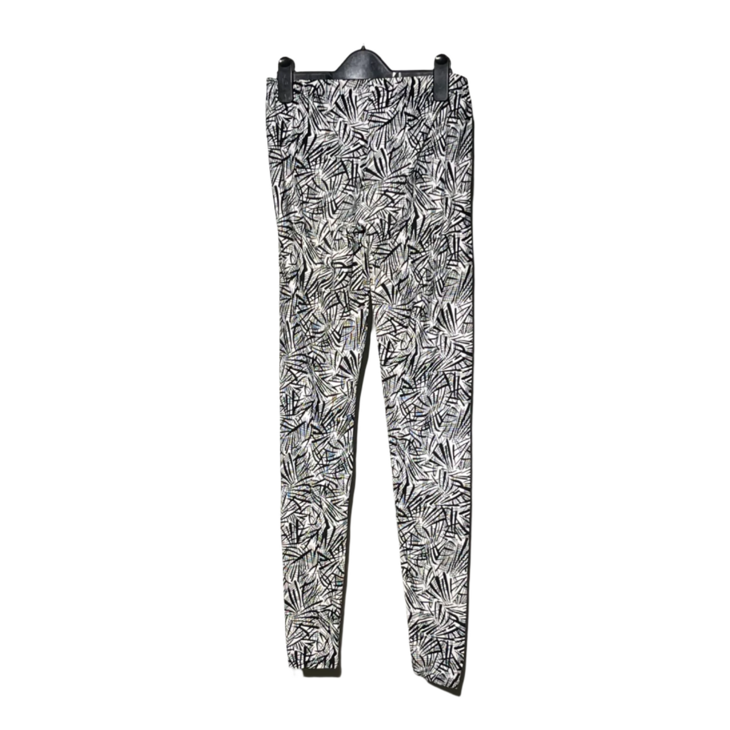 Women's Black Printed Tights #752