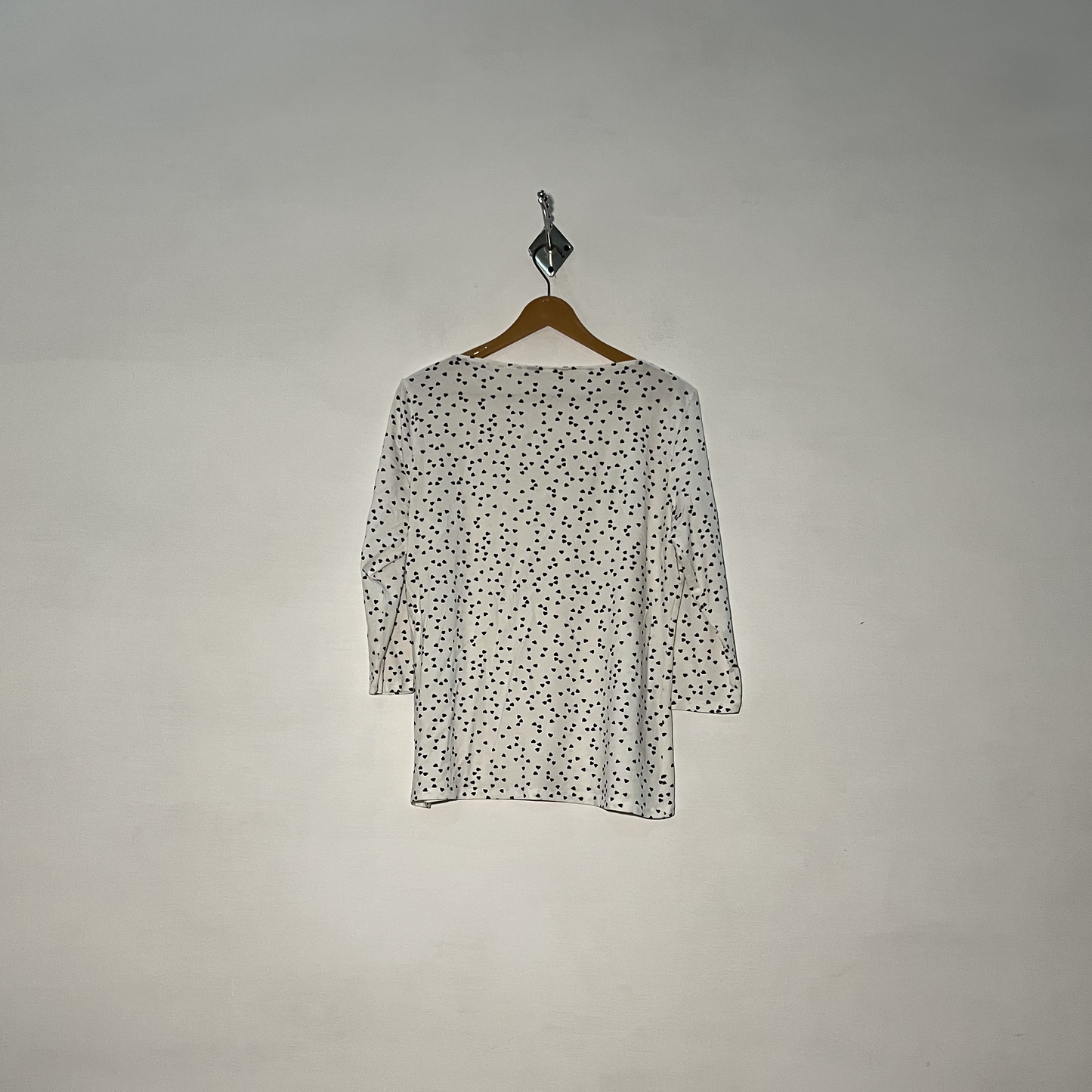 White and Black Printed Women’s T-Shirt #2870