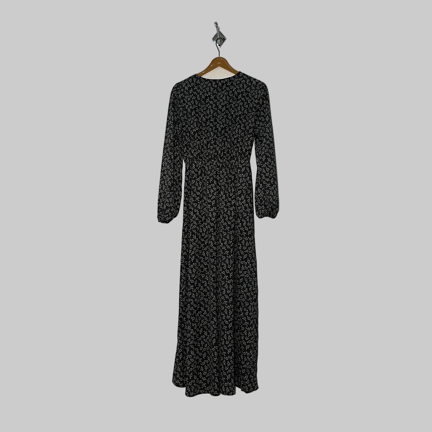 Shein Women's Black & White Floral Long Dress #2923