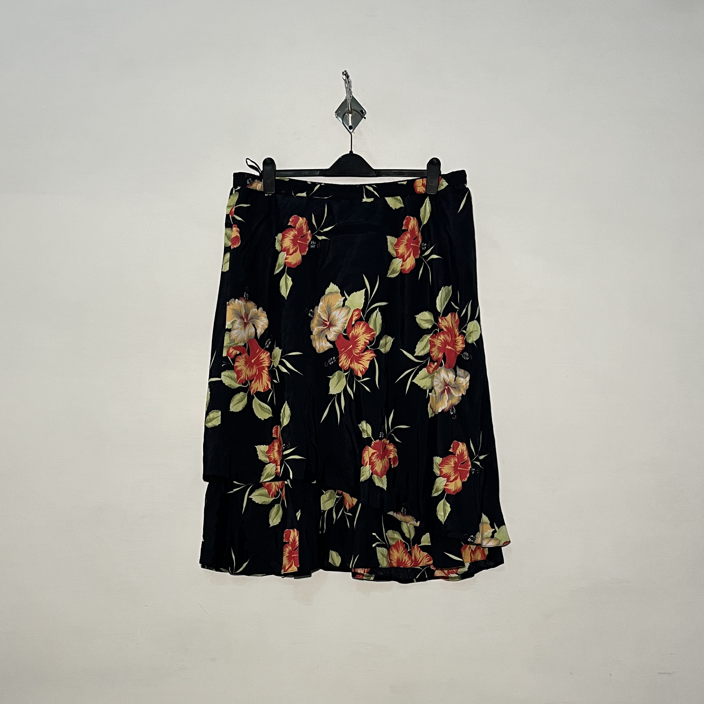 Black and Pink Green Floral Women Skirts #3055