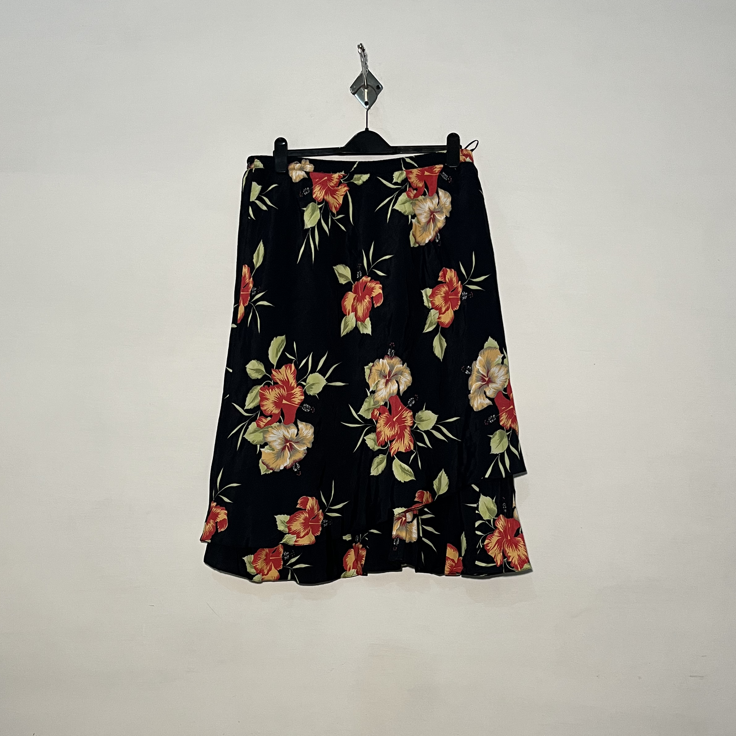 Black and Pink Green Floral Women Skirts #3055