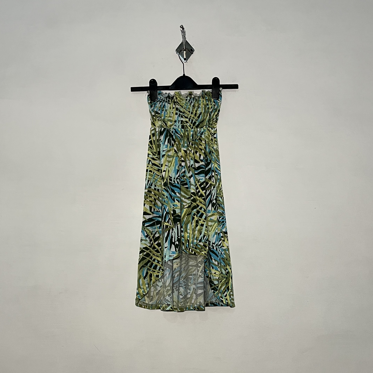 Light Green and Dark Green Blue Floral Women Skirts #3063