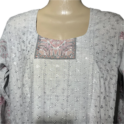 Gray and pink Ladies Kurti #994