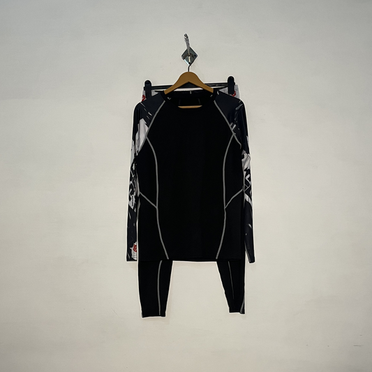 Black Women's Printed Night Suit – Preloved #3079