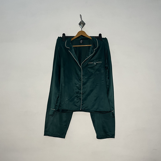 Sylve Meis Women's Casual Night Suit – Dark Green Preloved #3074